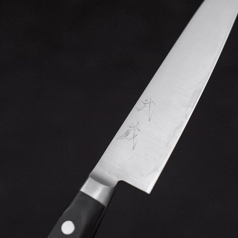Petty Knife AUS-8 Polished Western Black Handle 120mm
