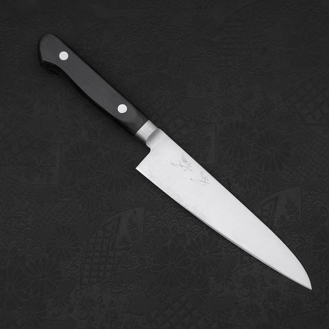 Petty Knife AUS-8 Polished Western Black Handle 120mm