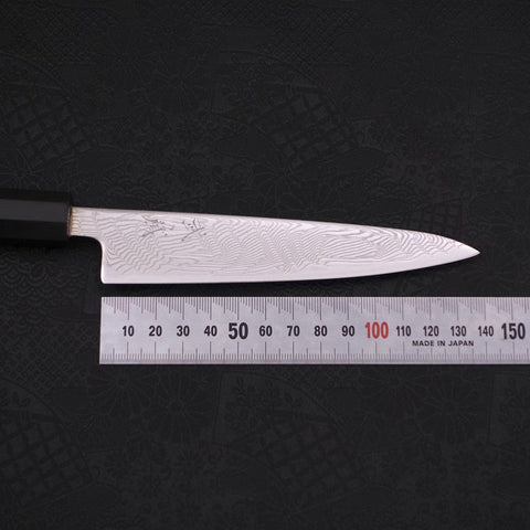 Petty SLD Wave Nickel Damascus Buffalo Ebony Handle 135mm