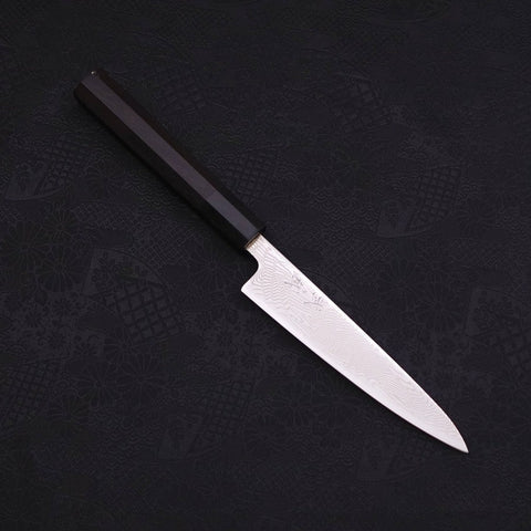 Petty SLD Wave Nickel Damascus Buffalo Ebony Handle 135mm
