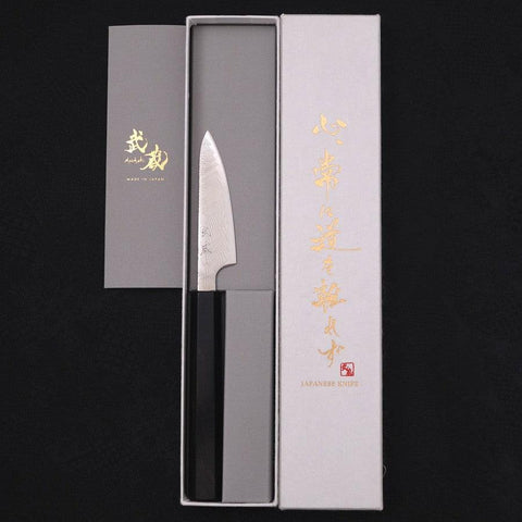 Petty SLD Wave Nickel Damascus Buffalo Ebony Handle 90mm