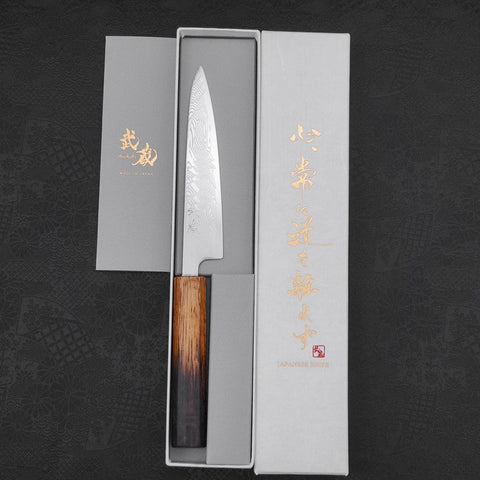 Petty SLD Wave Nickel Damascus Yaki Urushi Handle 135mm