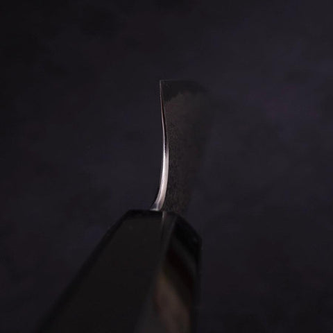 Petty Silver Steel #3 Damascus Buffalo Ebony Handle 150mm