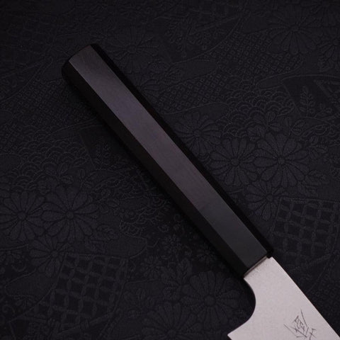 Petty Silver Steel #3 Damascus Buffalo Ebony Handle 150mm