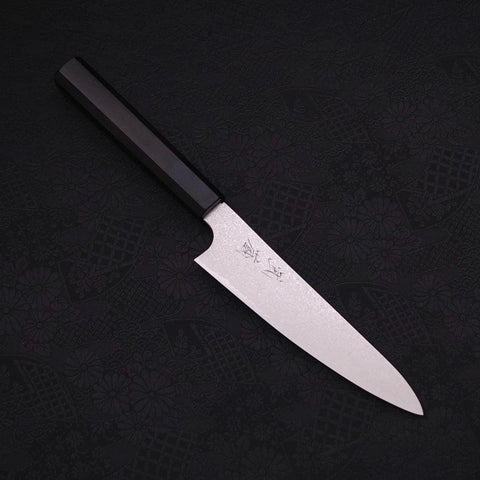 Petty Silver Steel #3 Damascus Buffalo Ebony Handle 150mm