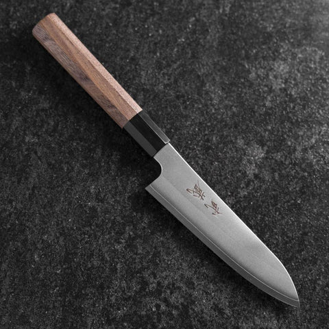 Petty Silver Steel #3 Kasumi Buffalo Walnut Handle 135mm