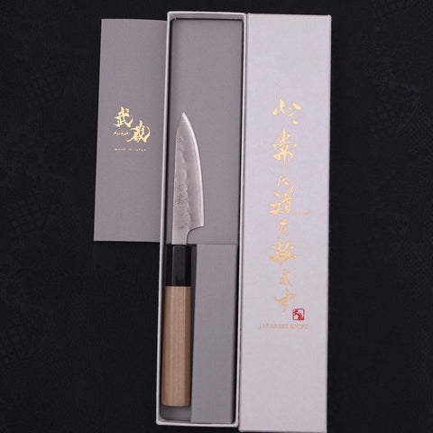 Petty Silver Steel #3 Nashiji Buffalo Magnolia Handle 80mm