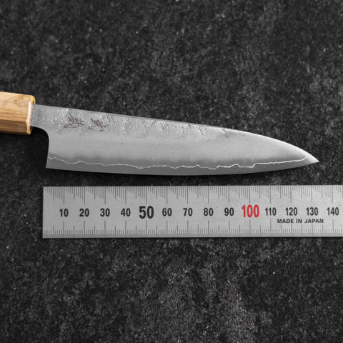 Petty Silver Steel #3 Nashiji Olive Handle 130mm
