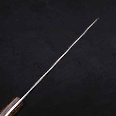 Petty Silver Steel #3 Nashiji Western Brown Handle 135mm