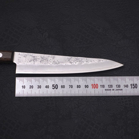 Petty Silver Steel #3 Nashiji Western Brown Handle 135mm