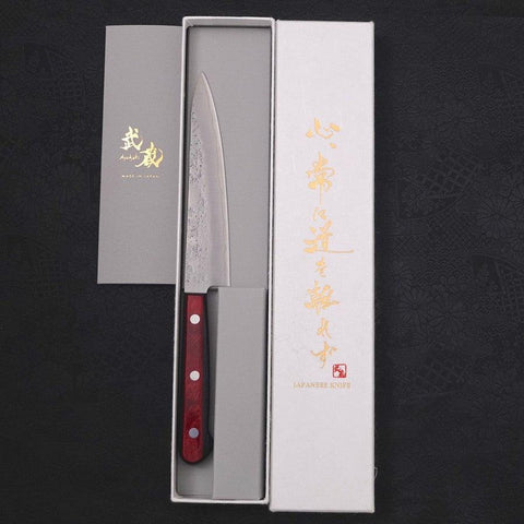 Petty Silver Steel #3 Nashiji Western Red Handle 135mm