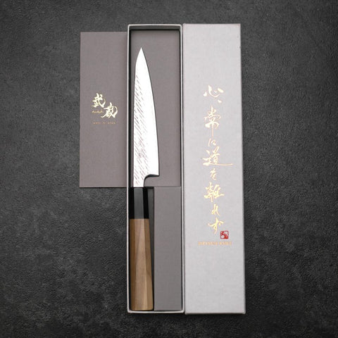 Petty Silver Steel #3 Nawame Buffalo Magnolia Handle 135mm