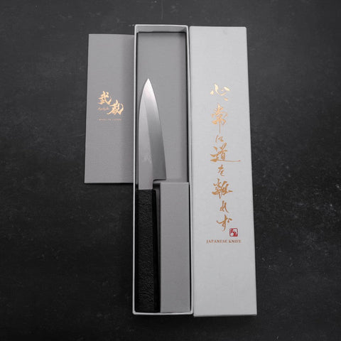 Petty Silver Steel #3 Polished Black Ishime Urushi Handle 110mm