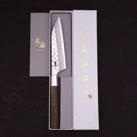 Petty Silver Steel #3 Walnut Ichimatsu Handle 135mm