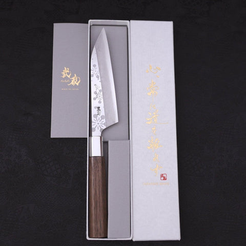 Petty Silver Steel #3 Walnut Kazabana Handle 135mm