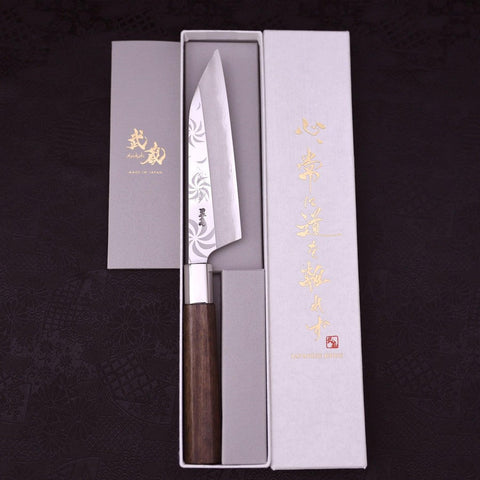 Petty Silver Steel #3 Walnut Kemanmon Handle 135mm