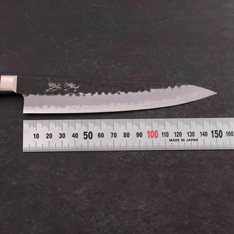 Petty Stainless Clad Blue Super Kurouchi Tsuchime Red Western Handle 150mm