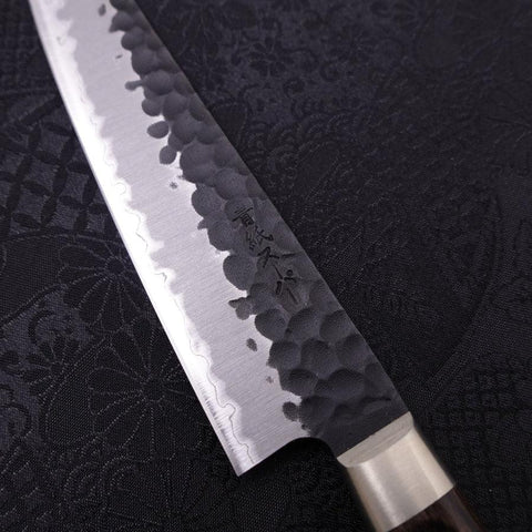 Petty Stainless Clad Blue Super Kurouchi Tsuchime Western Handle 150mm
