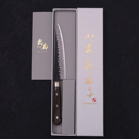 Petty Stainless Clad Blue Super Kurouchi Tsuchime Western Handle 150mm