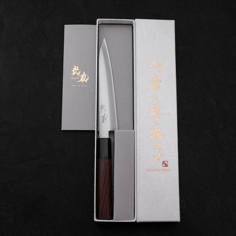 Petty Stainless Clad Blue Super Polished Shitan Handle 150mm