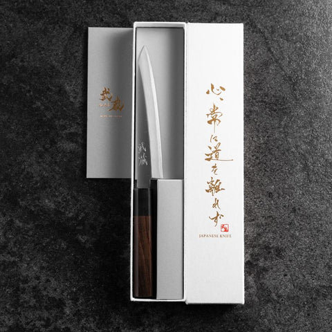 Petty Stainless Clad Blue Super Polished Shitan Handle 150mm