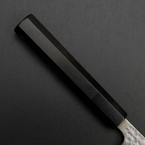 Petty Stainless Clad Blue Super Tsuchime Buffalo Ebony Handle 135mm