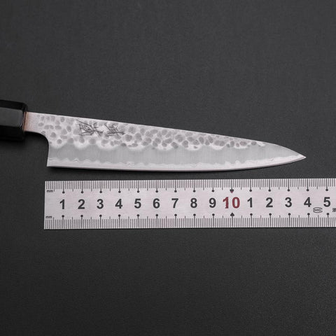 Petty Stainless Clad Blue Super Tsuchime Buffalo Ebony Handle 135mm