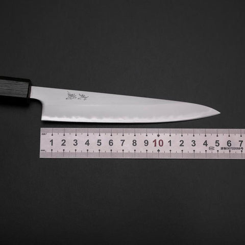 Petty Stainless Clad White Steel #1 Polished Green Urushi Handle 150mm