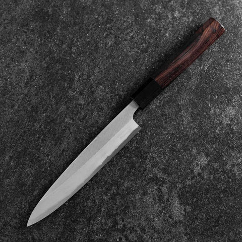 Petty Stainless Clad White Steel #2 Polished Buffalo Ebony Handle 170mm