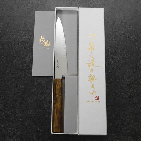 Petty VG-10 Damascus Yellow-Brown Birch Handle 150mm