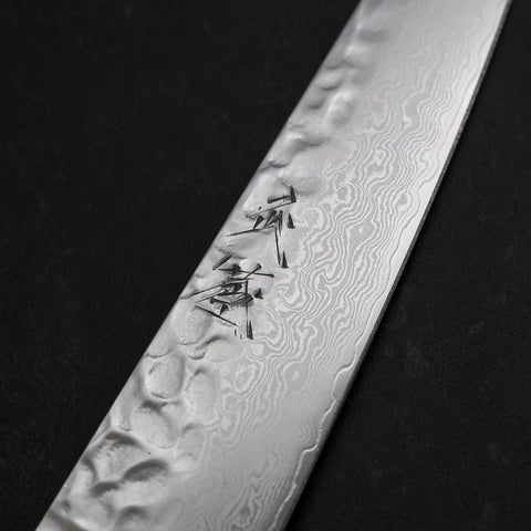 Petty VG-10 Tsuchime Damascus Western-Blue Handle 135mm