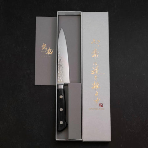 Petty VG-10 Tsuchime Damascus Western-Blue Handle 135mm