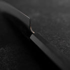 Petty White Steel #2 Kurouchi Buffalo Ebony Handle 130mm (5.1”)-[Musashi]-[Japanese-Kitchen-Knives]
