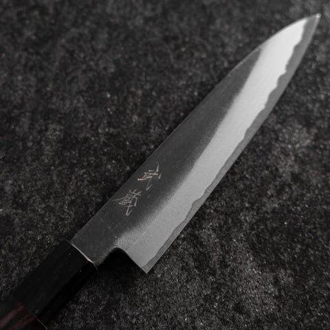 Petty White Steel #2 Kurouchi Buffalo Ebony Handle 130mm