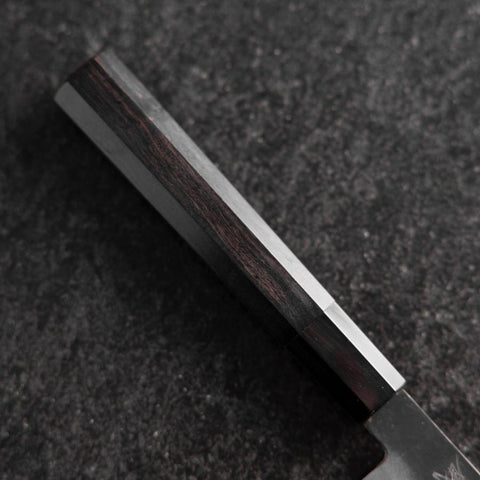 Petty White Steel #2 Kurouchi Buffalo Ebony Handle 130mm