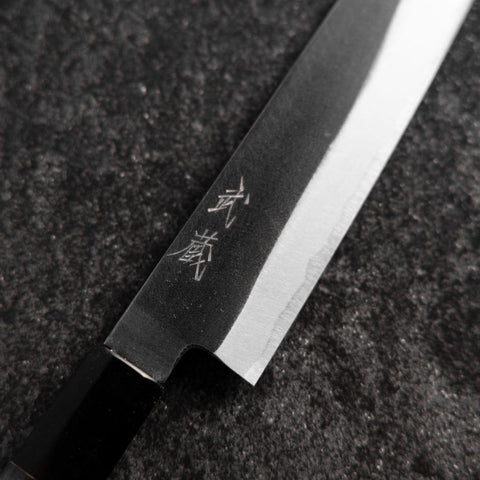 Petty White Steel #2 Kurouchi Buffalo Ebony Handle 160mm