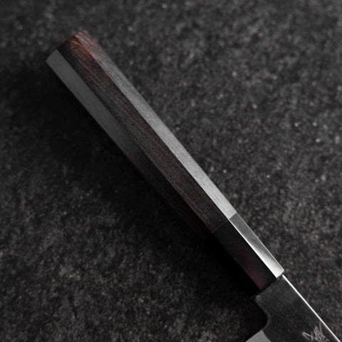 Petty White Steel #2 Kurouchi Buffalo Ebony Handle 160mm