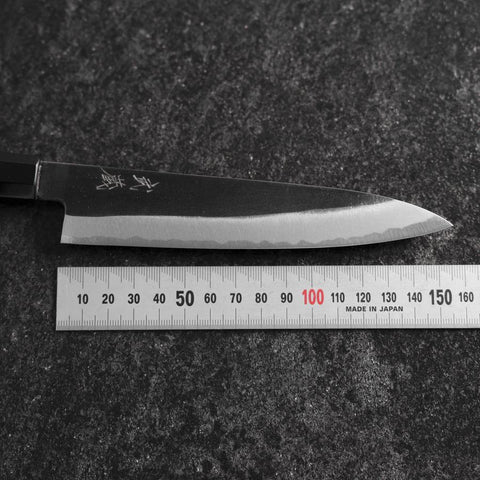 Petty White Steel #2 Kurouchi Buffalo Ebony Handle 160mm