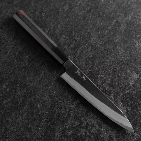 Petty White Steel #2 Kurouchi Buffalo Ebony Handle 160mm