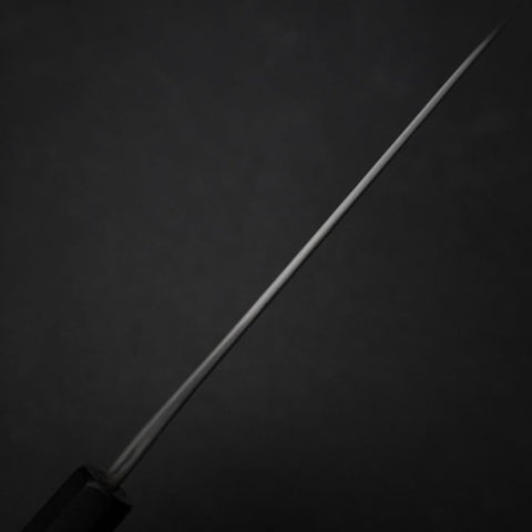 Petty White Steel #2 Stainless Clad Kurouchi Chokin Auspicious Cloud-Sun Buffalo Ebony Handle 150mm