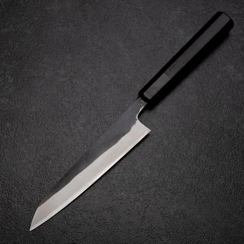 Petty White Steel #2 Stainless Clad Kurouchi Chokin Butterfly Buffalo Ebony Handle 150mm