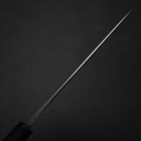 Petty White Steel #2 Stainless Clad Kurouchi Chokin Nami Buffalo Ebony Handle 150mm
