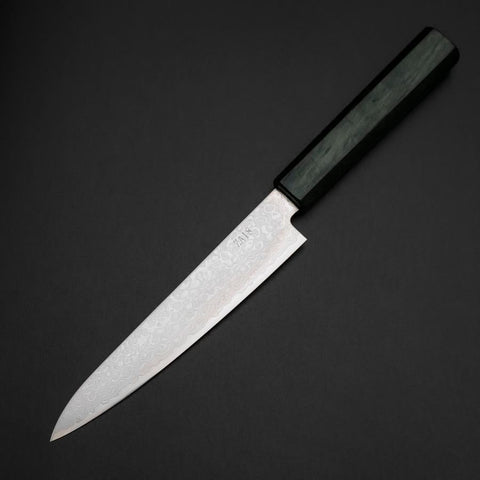 Petty ZA-18 Damascus Green Urushi Handle 150mm