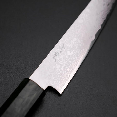 Petty ZA-18 Damascus Green Urushi Handle 150mm
