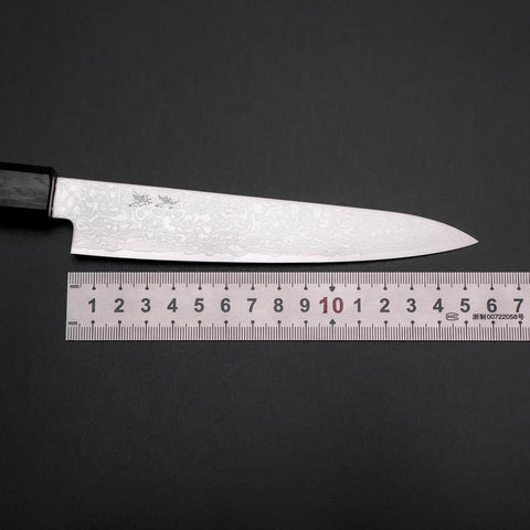 Petty ZA-18 Damascus Green Urushi Handle 150mm