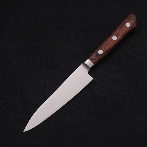 Petty Knife AUS-8 Polished Western Mahogany Handle 120mm