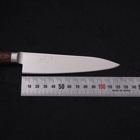 Petty Knife AUS-8 Polished Western Mahogany Handle 120mm