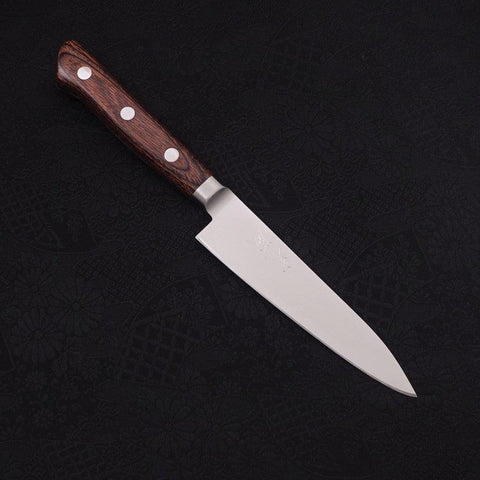 Petty Knife AUS-8 Polished Western Mahogany Handle 120mm