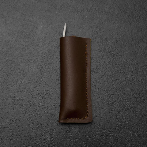 Pocket Knife VG-10 Hawaiian Koa Outdoor Knife 55mm with Leather Sheath