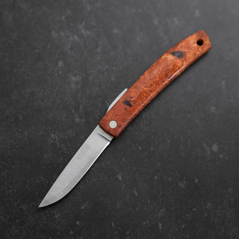 Pocket Knife VG-10 Karin Outdoor Knives 60mm with Leather Sheath